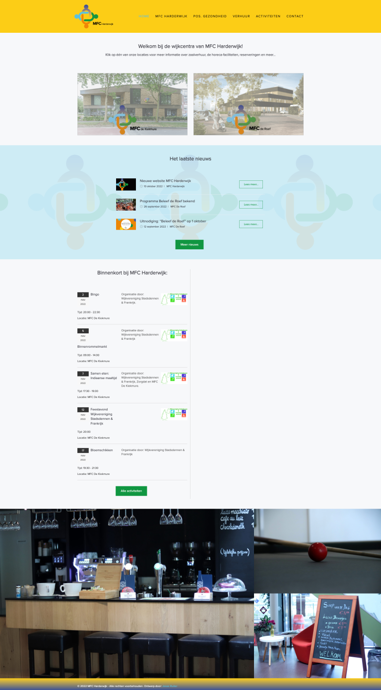 Volledige website: https://www.mfcharderwijk.nl
Datum oplevering: 01-10-2022
Opdrachtgever: MFC Harderwijk