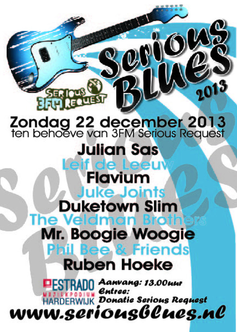 Poster voor Serious Request 2013, een benefiet concert voor 3FM Serious Request.

Datum oplevering: 08-11-2013
Opdrachtgever: Muziekpodium Estrado
Werkgever: Muziekpodium Estrado